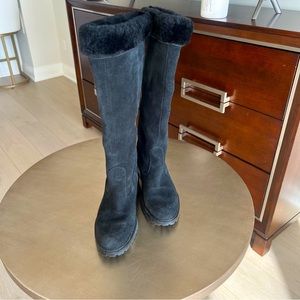 SUEDE BOOTS IN BLACK